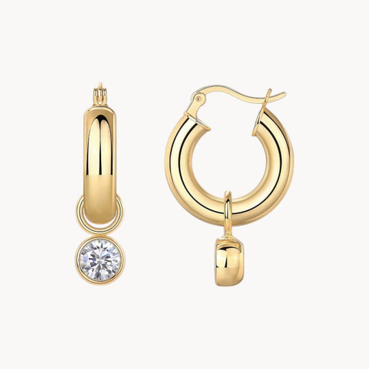 Theiaura Moissanite Drop Huggie Earrings (2 Ct. Tw.) - THEIAURA&CO.