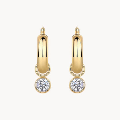 Theiaura Moissanite Drop Huggie Earrings (2 Ct. Tw.) - THEIAURA&CO.