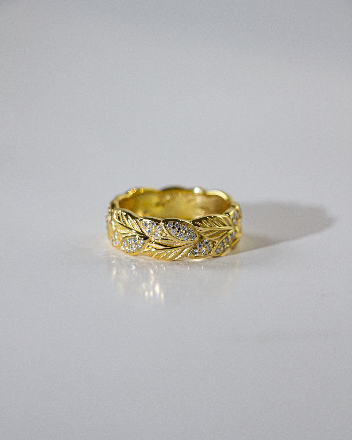 Theiaura Alliance éternité couronne de laurier en moissanite