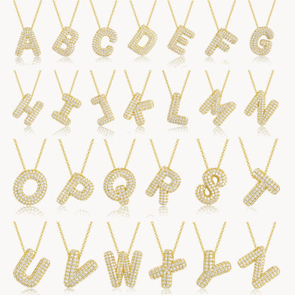 Theiaura Moissanite Letter Necklace Pendant - THEIAURA&CO.