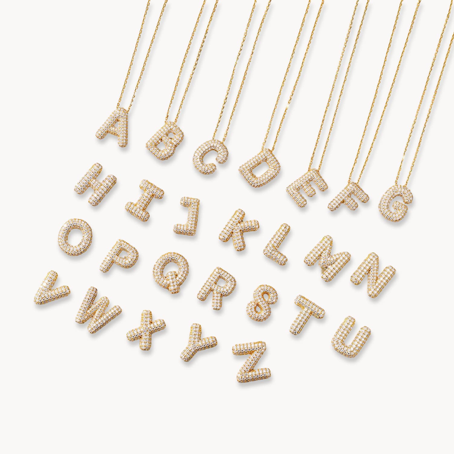 Theiaura Moissanite Letter Necklace Pendant - THEIAURA&CO.