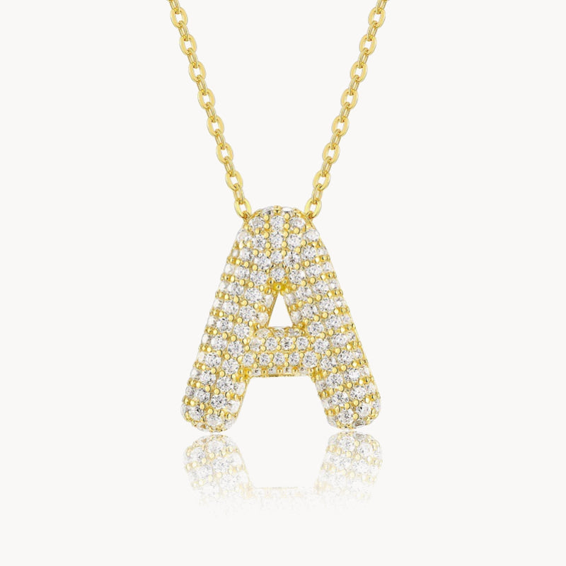 Theiaura Moissanite Letter Necklace Pendant - THEIAURA&CO.