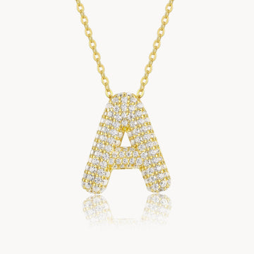 Theiaura Moissanite Letter Necklace Pendant - THEIAURA&CO.