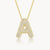 Theiaura Moissanite Letter Necklace Pendant