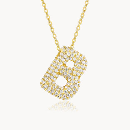 Theiaura Moissanite Letter Necklace Pendant - THEIAURA&CO.