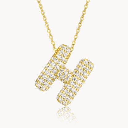 Theiaura Moissanite Letter Necklace Pendant - THEIAURA&CO.