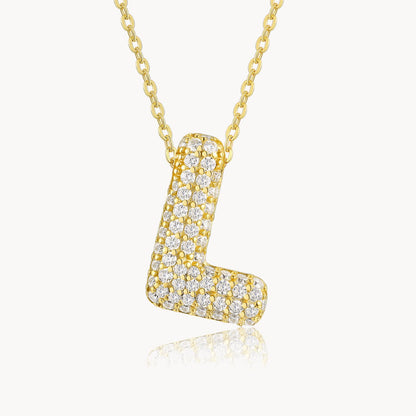 Theiaura Moissanite Letter Necklace Pendant - THEIAURA&CO.
