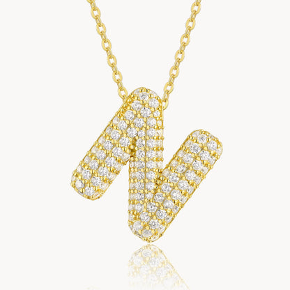 Theiaura Moissanite Letter Necklace Pendant - THEIAURA&CO.