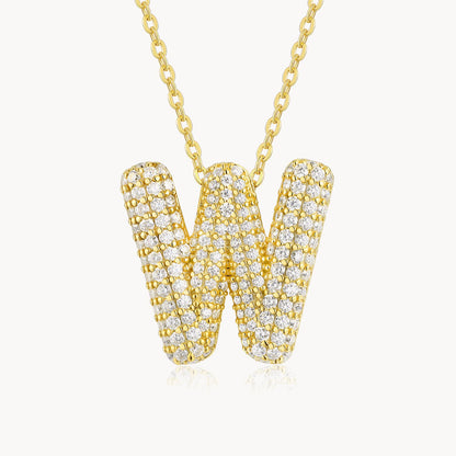 Theiaura Moissanite Letter Necklace Pendant - THEIAURA&CO.