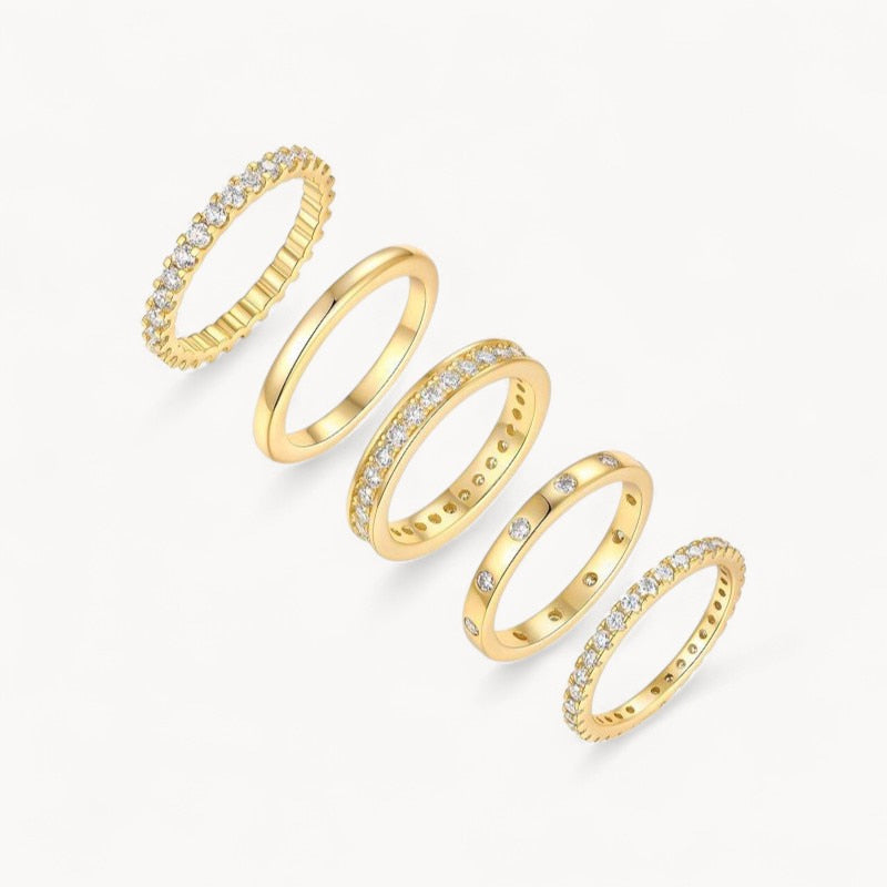 Theiaura Moissanite Ring Stack (3.0 Ct. Tw.) - THEIAURA&CO.