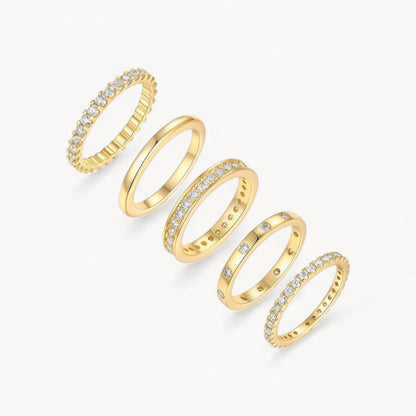 Theiaura Moissanite Ring Stack (3.0 Ct. Tw.) - THEIAURA&CO.