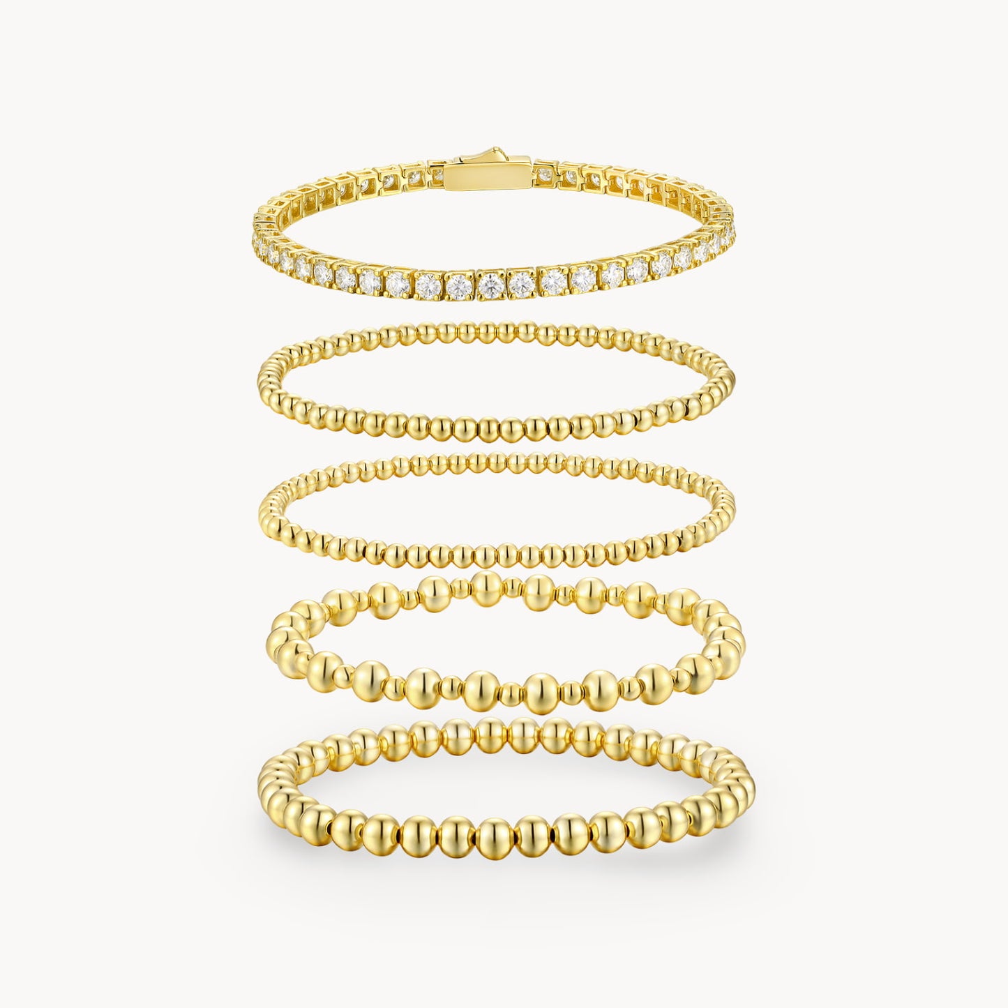 Theiaura Moissanite Stacking Bracelets (4.8 Ct. Tw.) - THEIAURA&CO.