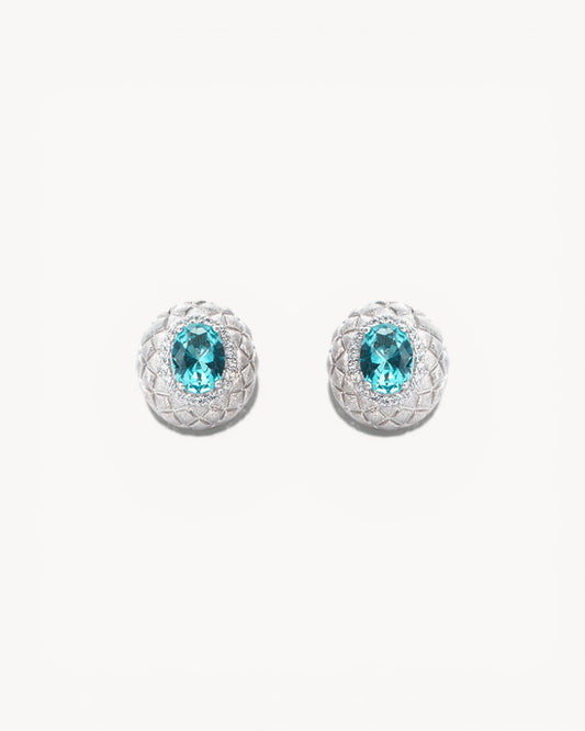 Theiaura Paraiba Quilt Stud Earrings - THEIAURA&CO.