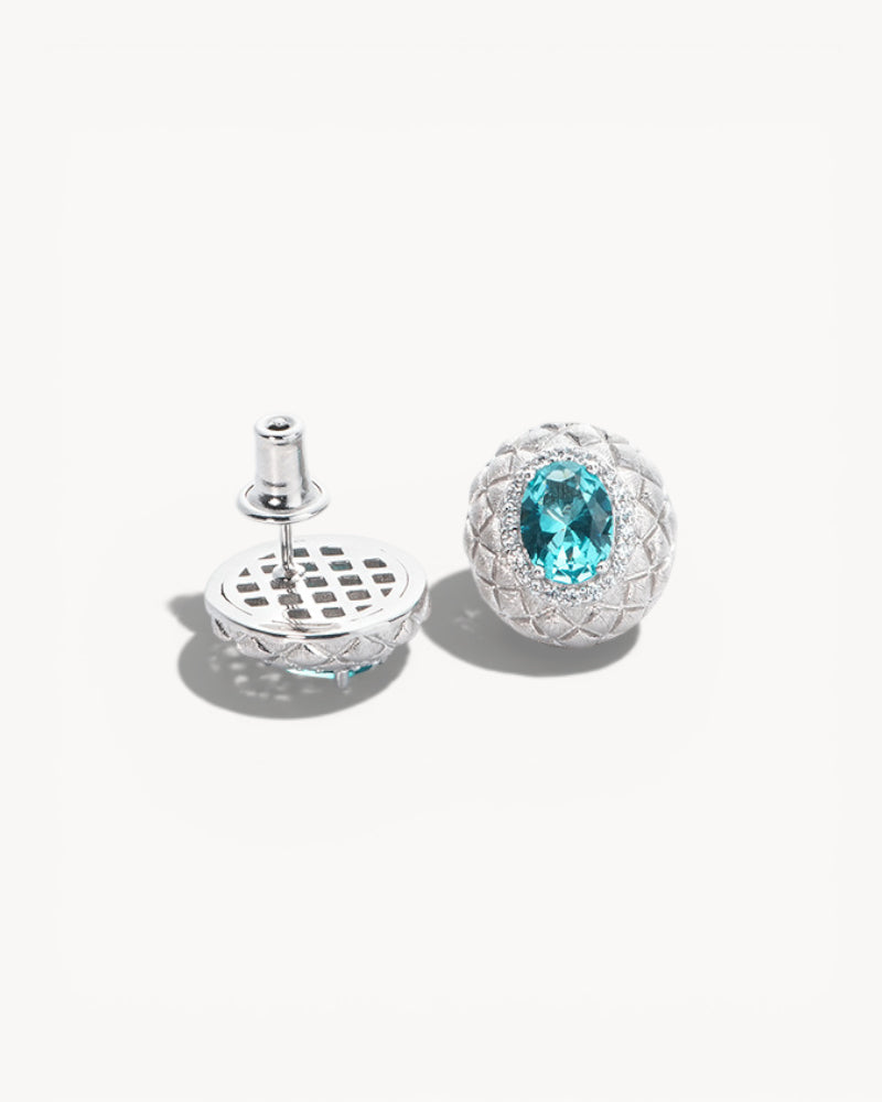 Theiaura Paraiba Quilt Stud Earrings - THEIAURA&CO.