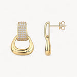 Theiaura Pavé Moissanite Geometric Stud Earrings - THEIAURA&CO.