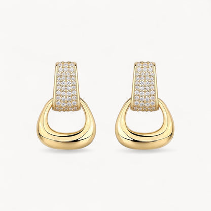 Theiaura Pavé Moissanite Geometric Stud Earrings - THEIAURA&CO.