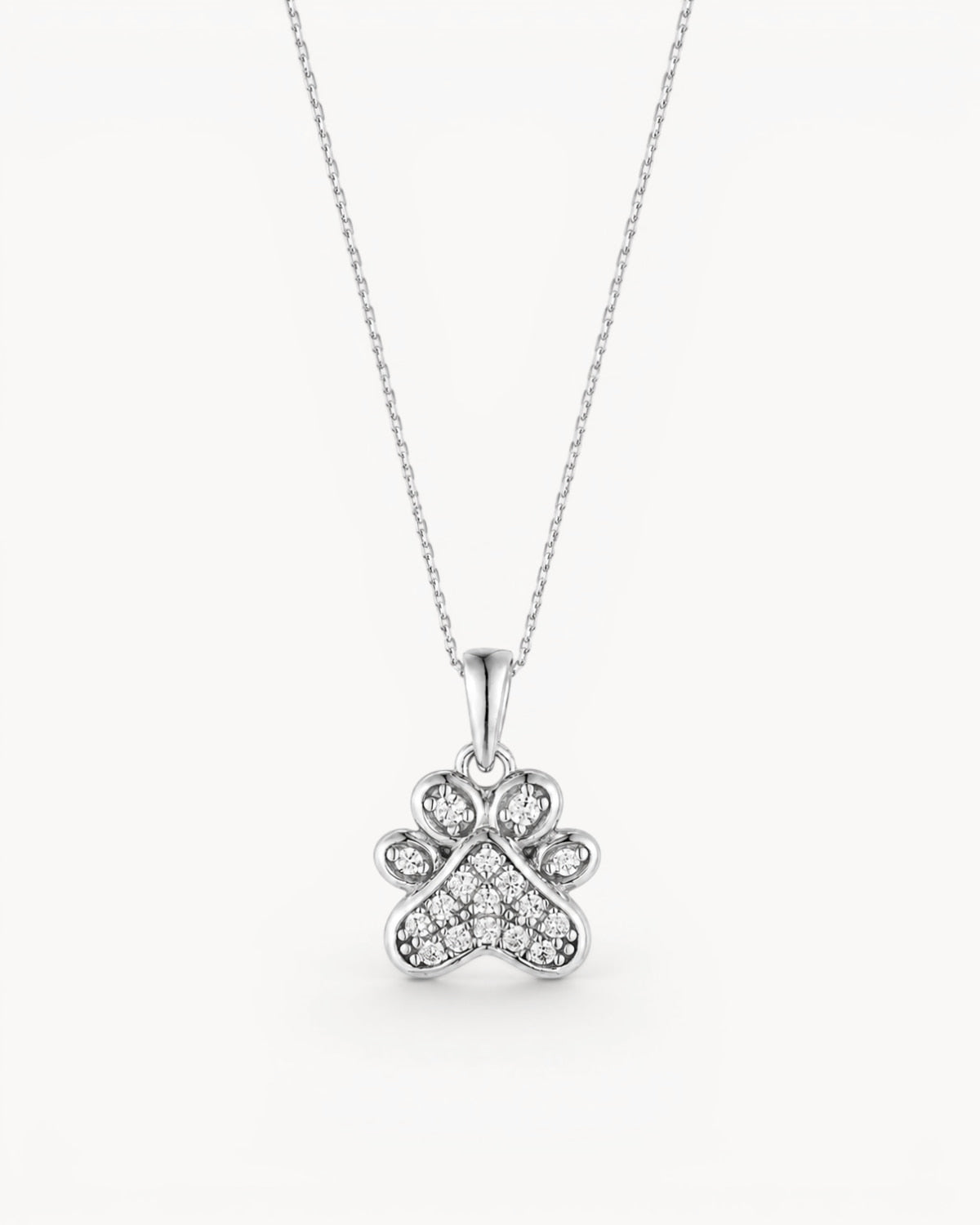 Theiaura Pavé Paw Pendant Necklace