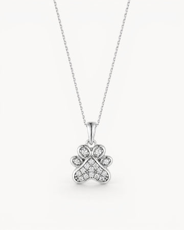 Theiaura Pavé Paw Pendant Necklace - THEIAURA & CO.