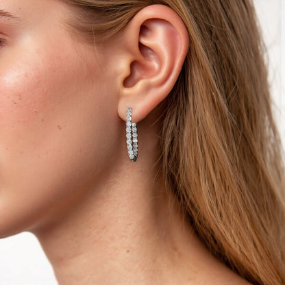Theiaura Perfect Luxe Moissanite Hoop Earrings (2.52 Ct. Tw.) - THEIAURA&CO.