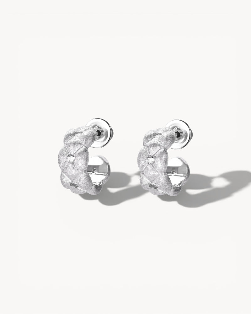 Theiaura Petal Quilt Hoop Earrings - THEIAURA&CO.