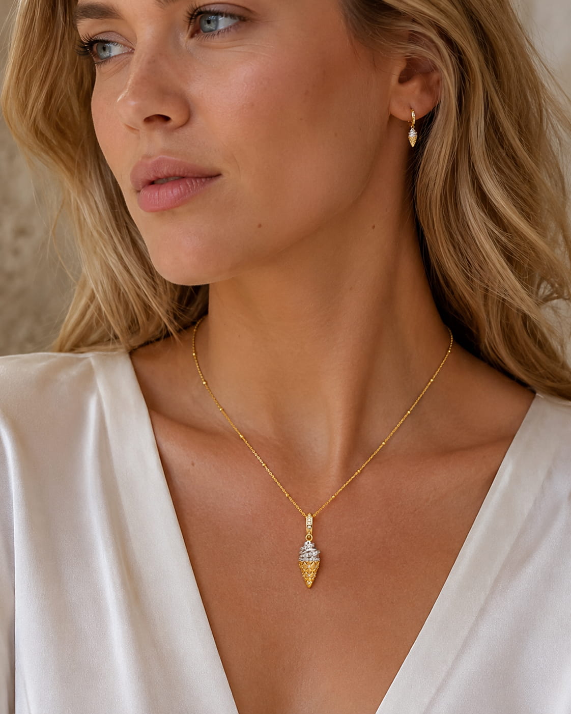 Theiaura Golden Cone Charm - THEIAURA & CO.