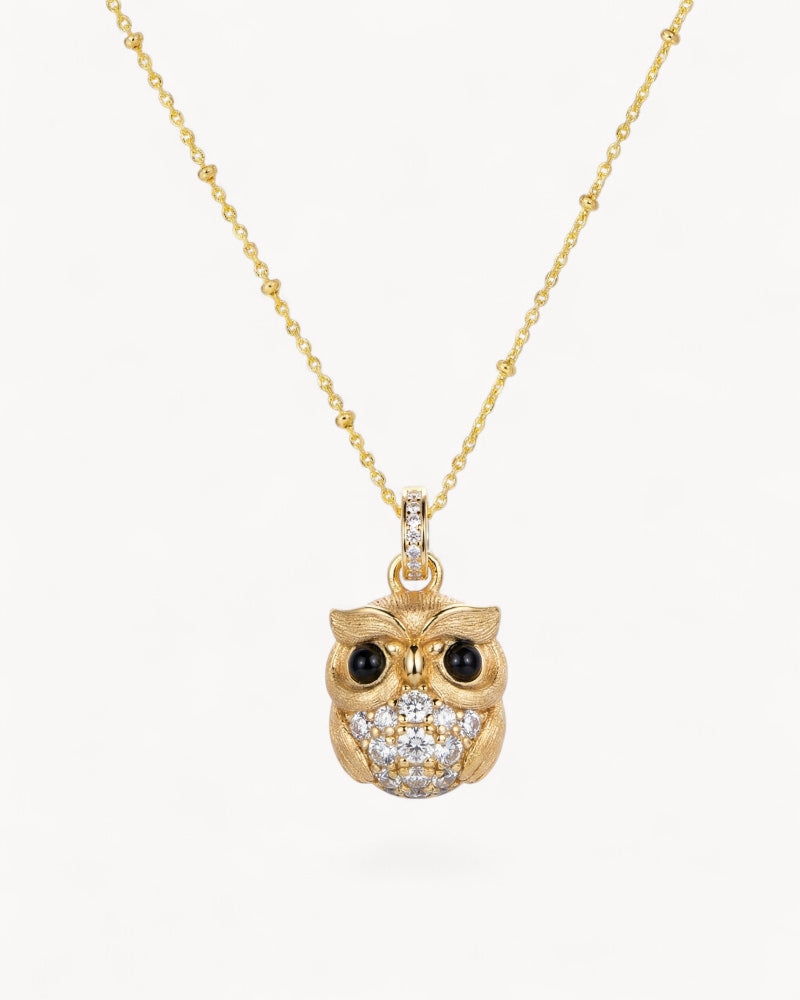 Theiaura Nocturne Owl Pendant Necklace - THEIAURA&CO.