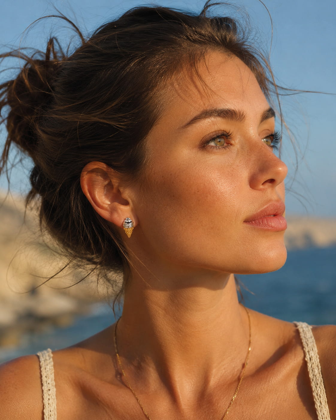 Theiaura Golden Cone Stud Earrings - THEIAURA & CO.