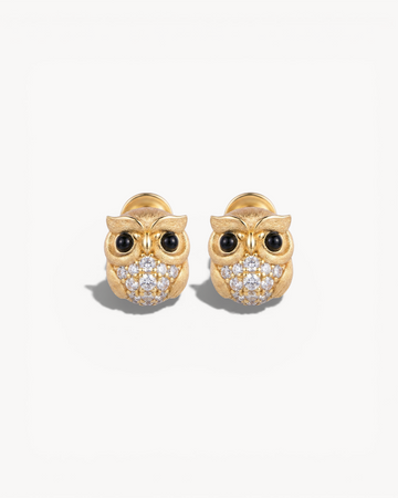 Theiaura Nocturne Owl Stud Earrings - THEIAURA&CO.