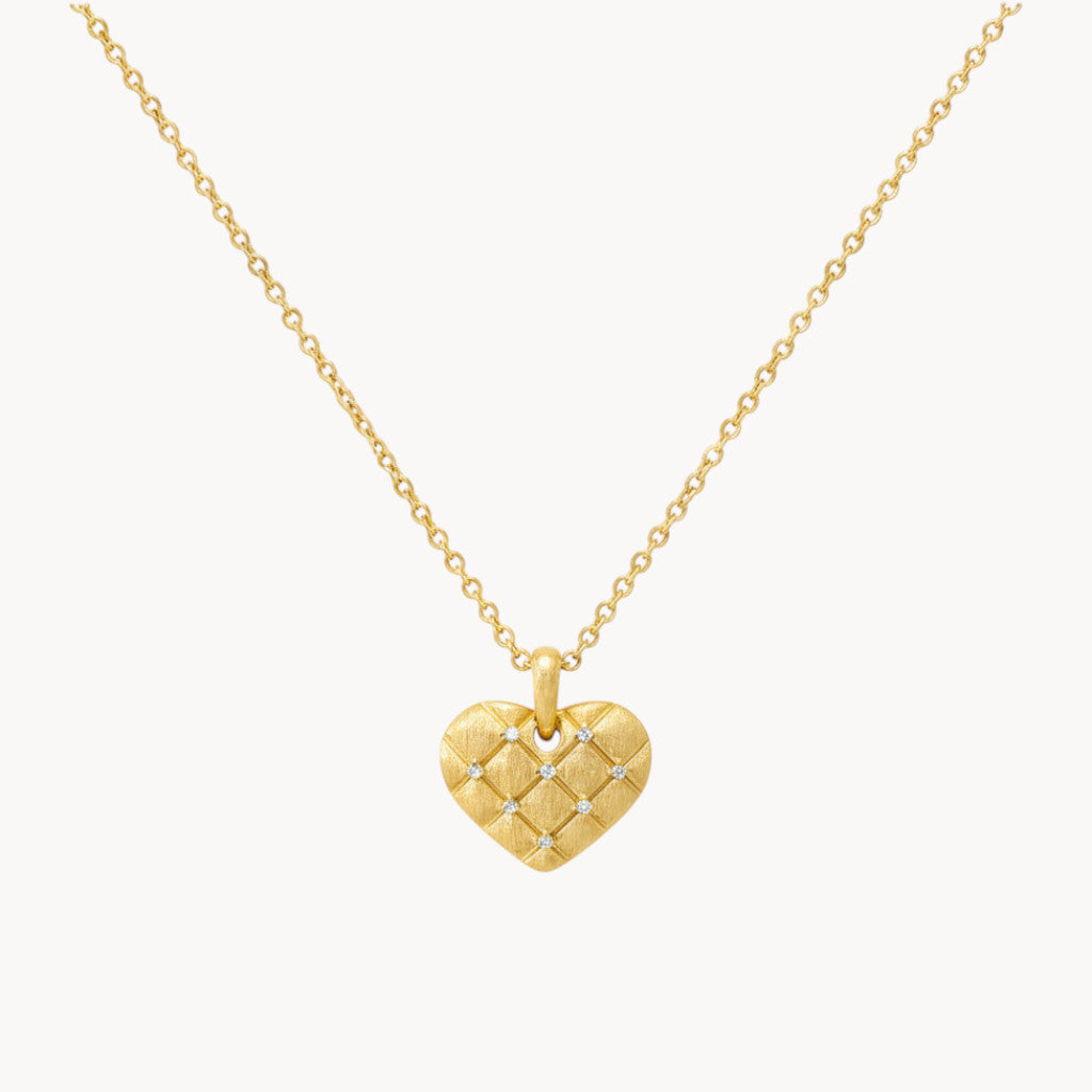 Theiaura Quilted Heart Pendant Necklace - THEIAURA&CO.
