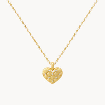 Theiaura Quilted Heart Pendant Necklace - THEIAURA&CO.