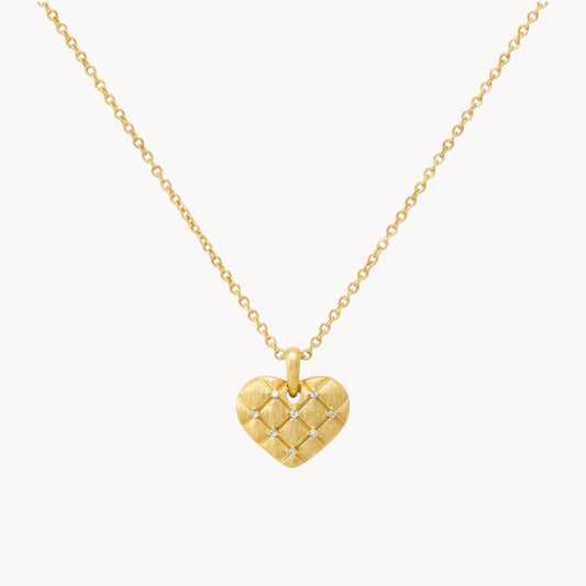 Theiaura Quilted Heart Pendant Necklace - THEIAURA&CO.