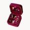 Theiaura Quilted Velvet Travel Jewelry Case