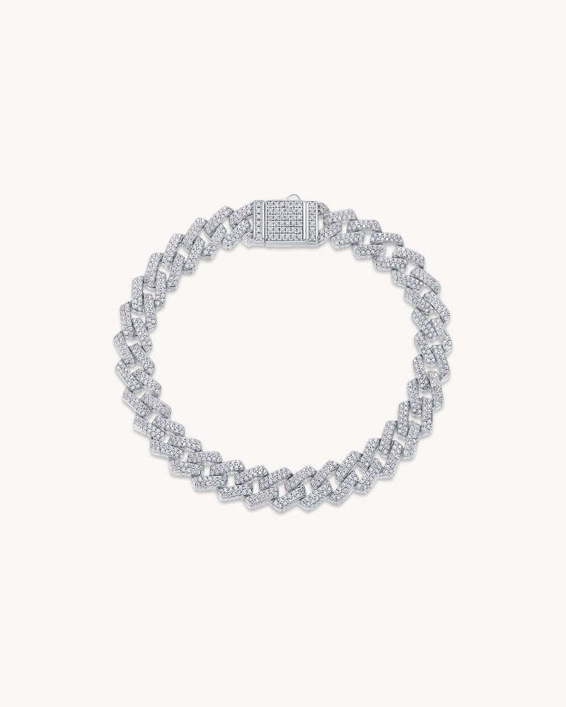 Theiaura Radiant Cuban Moissanite Bracelet (0.4in)