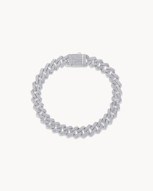 Theiaura Radiant Cuban Moissanite Bracelet (0.4in)