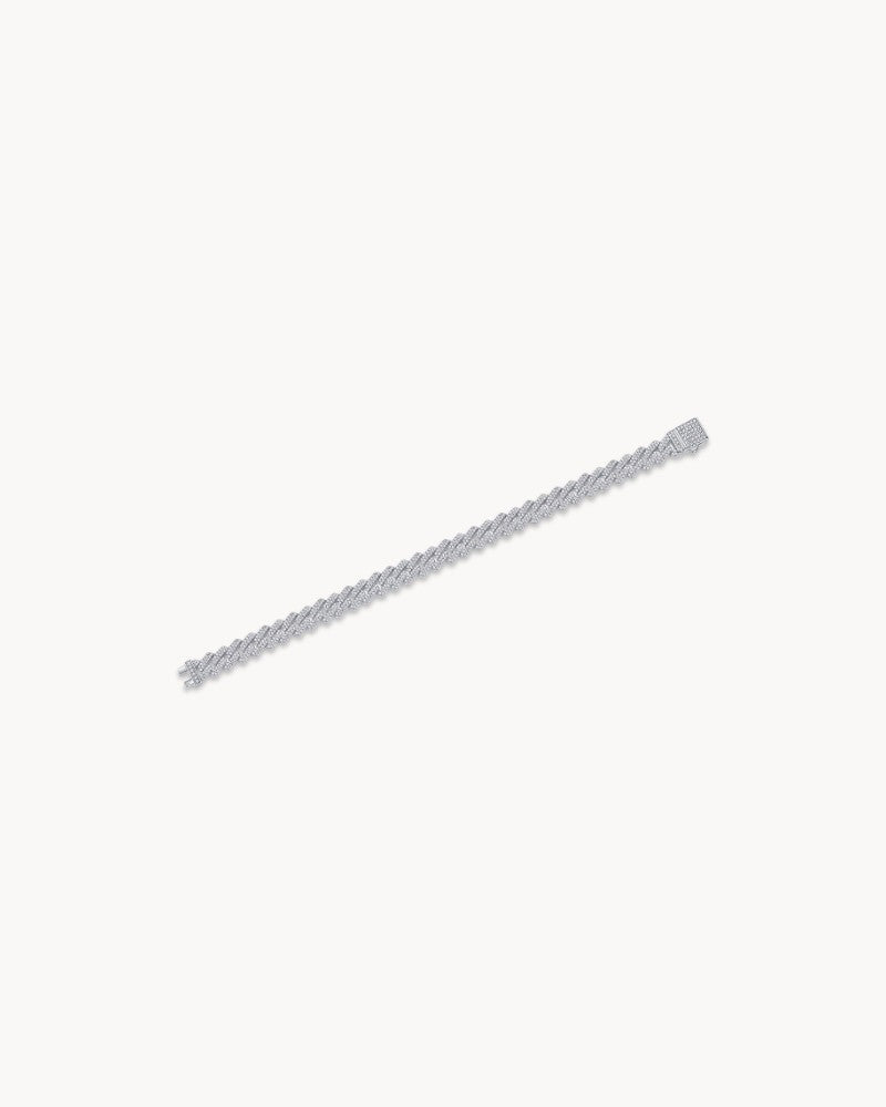 Theiaura Radiant Cuban Moissanite Bracelet (0.4in)