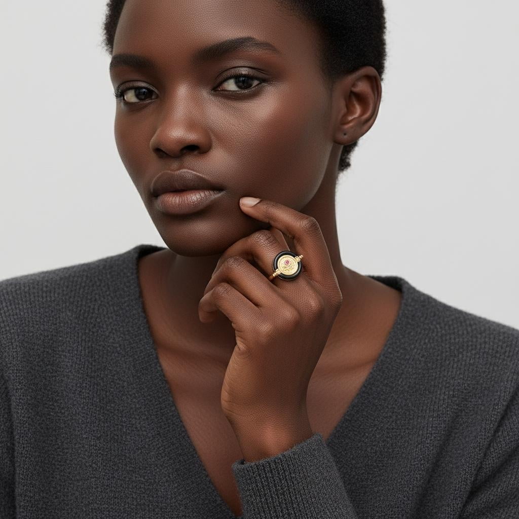 Theiaura Rosalia Medallion Ring