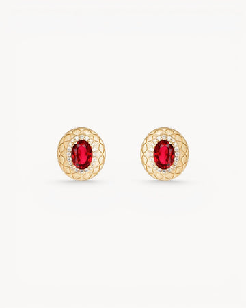 Theiaura Rouge Quilt Stud Earrings - THEIAURA&CO.