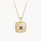 Theiaura Ruby Clover Pendant Necklace