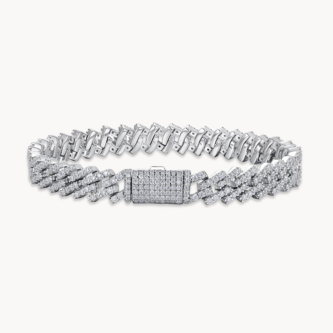 Theiaura Seraphina Moissanite Cuban Bracelet (5.0 - 5.6 Ct. Tw.) - THEIAURA&CO.