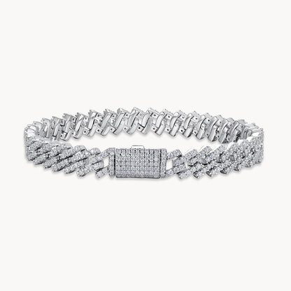Theiaura Seraphina Moissanite Cuban Bracelet (5.0 - 5.6 Ct. Tw.) - THEIAURA&CO.