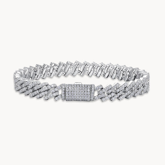 Theiaura Seraphina Moissanite Cuban Bracelet (5.0 - 5.6 Ct. Tw.) - THEIAURA&CO.