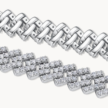 Theiaura Seraphina Moissanite Cuban Bracelet (5.0 - 5.6 Ct. Tw.) - THEIAURA&CO.