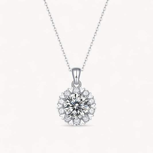 Theiaura Snowflake Moissanite Pendant Necklace (5 Ct.) - THEIAURA&CO.