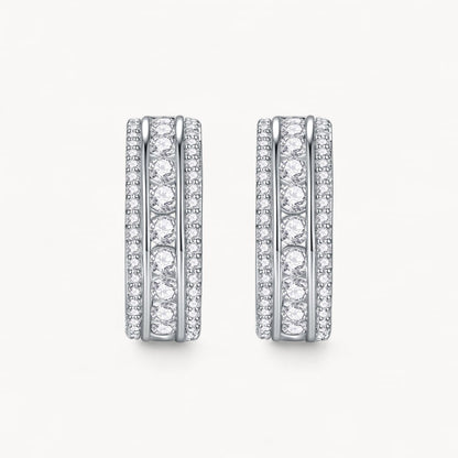 Theiaura Stardust Symphony Moissanite Hoop Earrings - THEIAURA&CO.