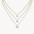 Theiaura Triple 6-prong Moissanite Necklace Set