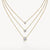 Theiaura Triple Layered Bezel Moissanite Necklace