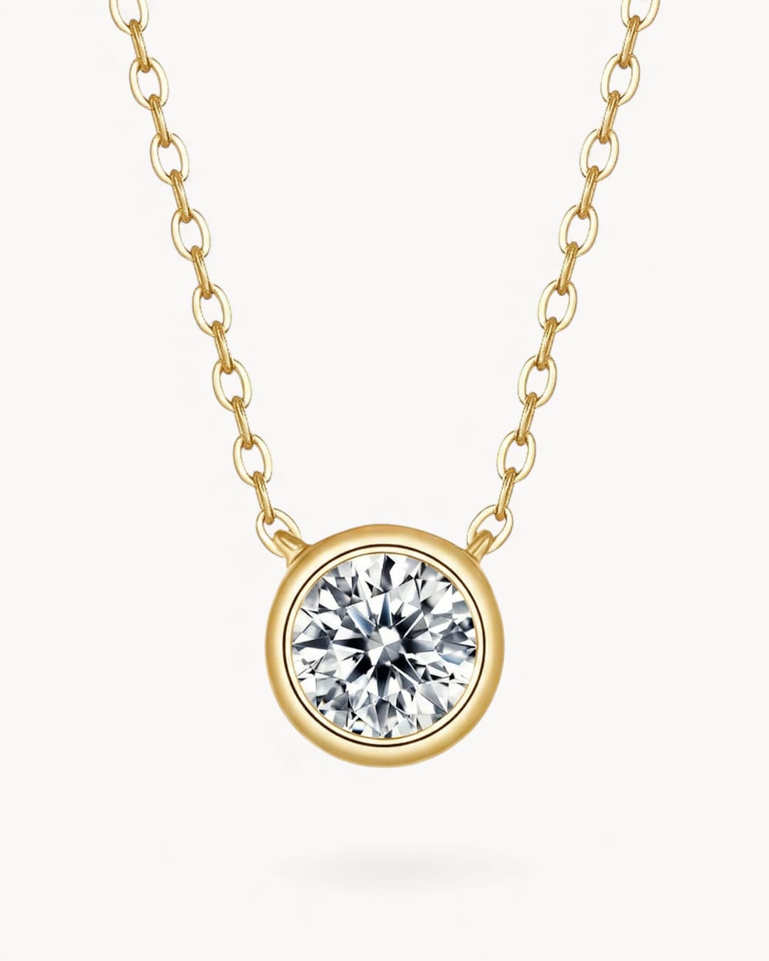 Theiaura Triple Layered Bezel Moissanite Necklace - THEIAURA&CO.