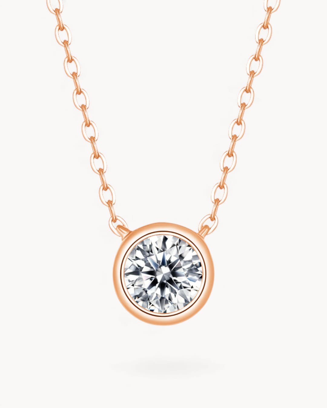 Theiaura Triple Layered Bezel Moissanite Necklace - THEIAURA&CO.