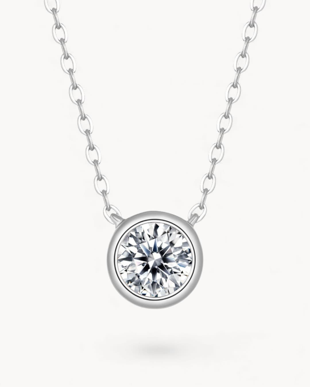 Theiaura Triple Layered Bezel Moissanite Necklace - THEIAURA&CO.