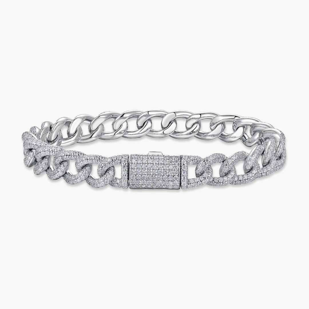 Theiaura Valentina Moissanite Cuban Bracelet - THEIAURA&CO.